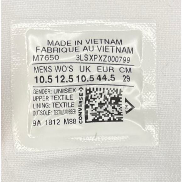 ***SOLD*** Converse CTAS Chuck Taylor All Star 70 OX High-Top Sneaker Size 10.5 - Picture 6 of 6